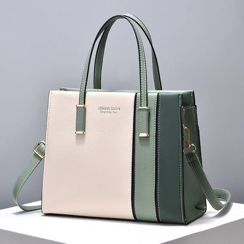 Elegant Two-Tone Handbag – Stylish Shoulder & Tote Bag for Women