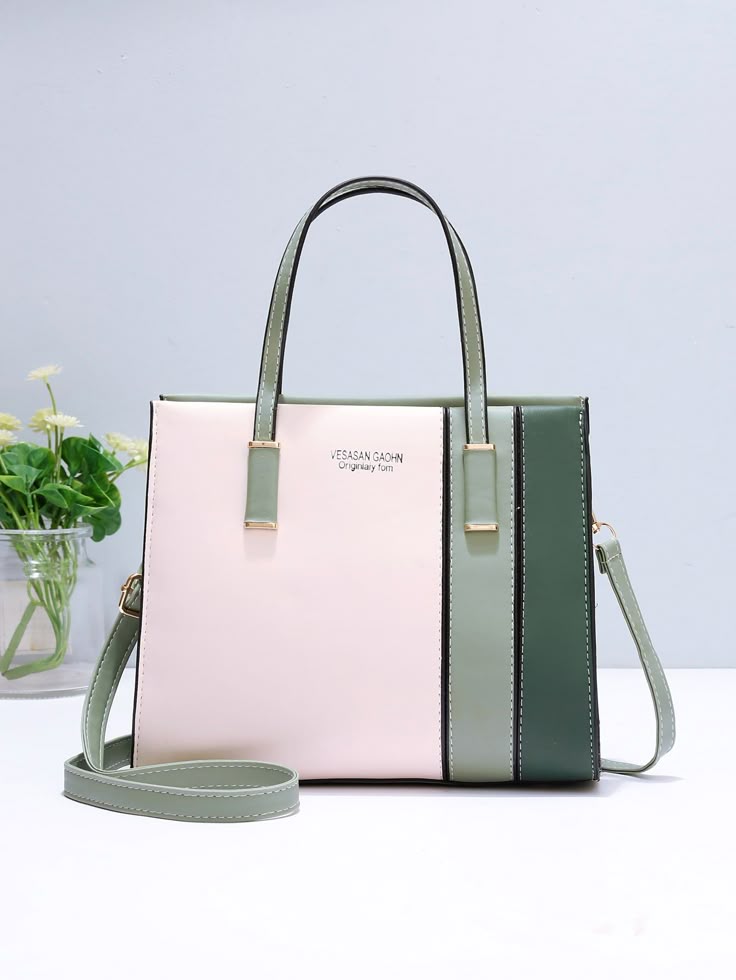 Elegant Two-Tone Handbag – Stylish Shoulder & Tote Bag for Women