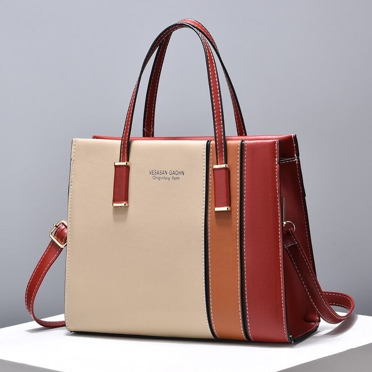 Elegant Two-Tone Handbag – Stylish Shoulder & Tote Bag for Women