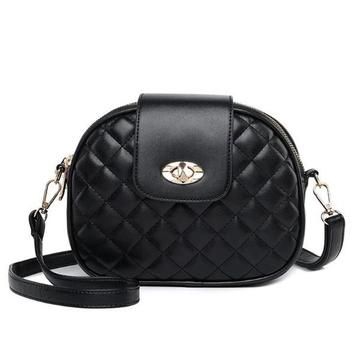 Classic Black Quilted Crossbody Bag for Women